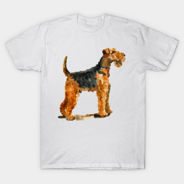 Watercolor Airedale Terrier - Dog Lovers T-Shirt by Edd Paint Something